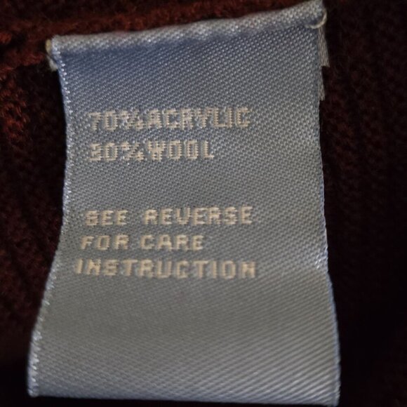 Michelle Nicole NWT Burgundy Tie Sleeve Round Neck Sweater Autumnal Size S - Picture 6 of 6